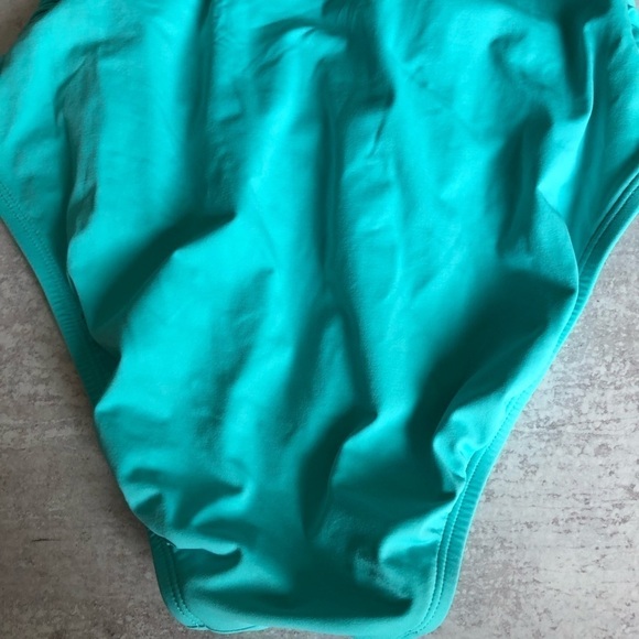 Bleu Rod Beattie Wave Runner Ruffle One Piece Swimsuit Turquoise - Picture 13 of 15